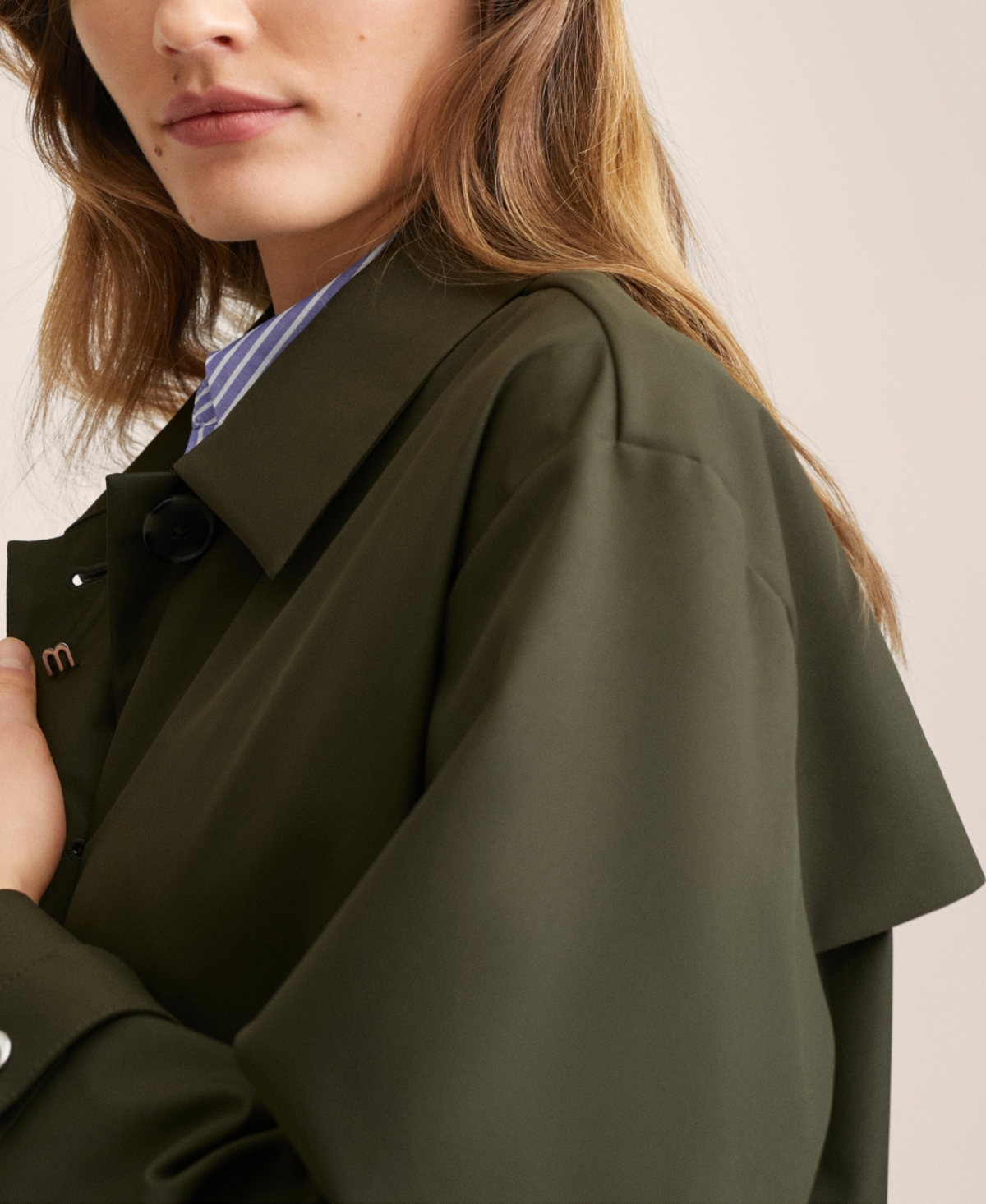 Mango Women's Trench Coat with Heat-Sealed Buttons