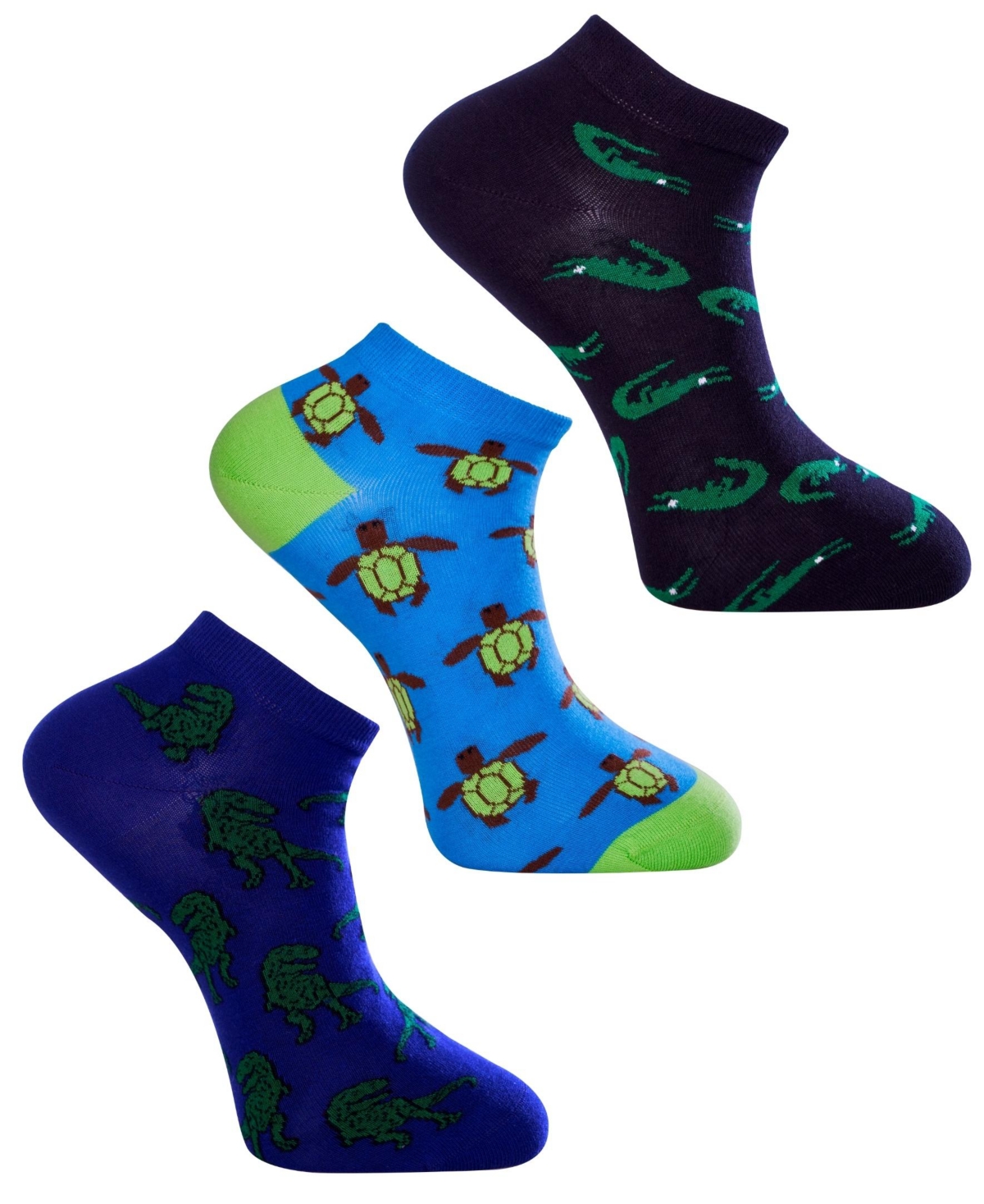 Mens Novelty Ankle Socks, Pack of 3 - Multi Color