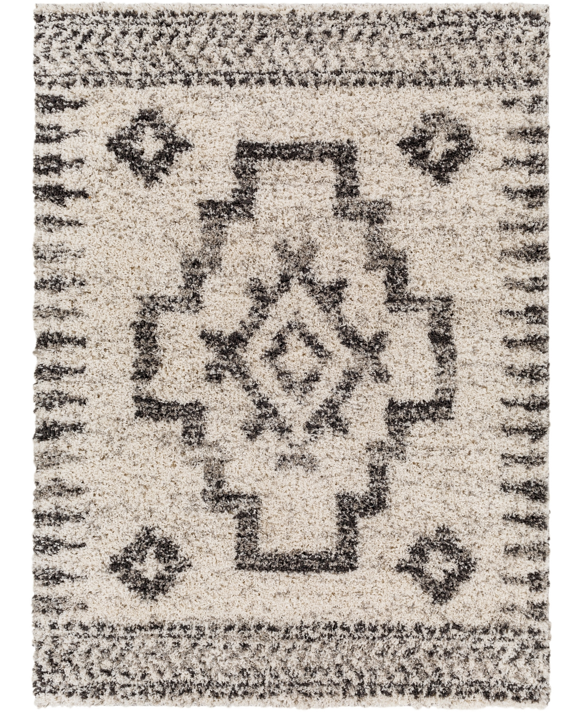 Surya Capella Shag Cps-2302 5'3in x 7' Area Rug - Cream, Tan