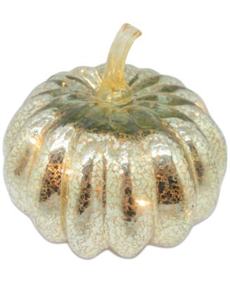 Martha Stewart Collection Large Decorative LED Light-Up Glass Pumpkin ...