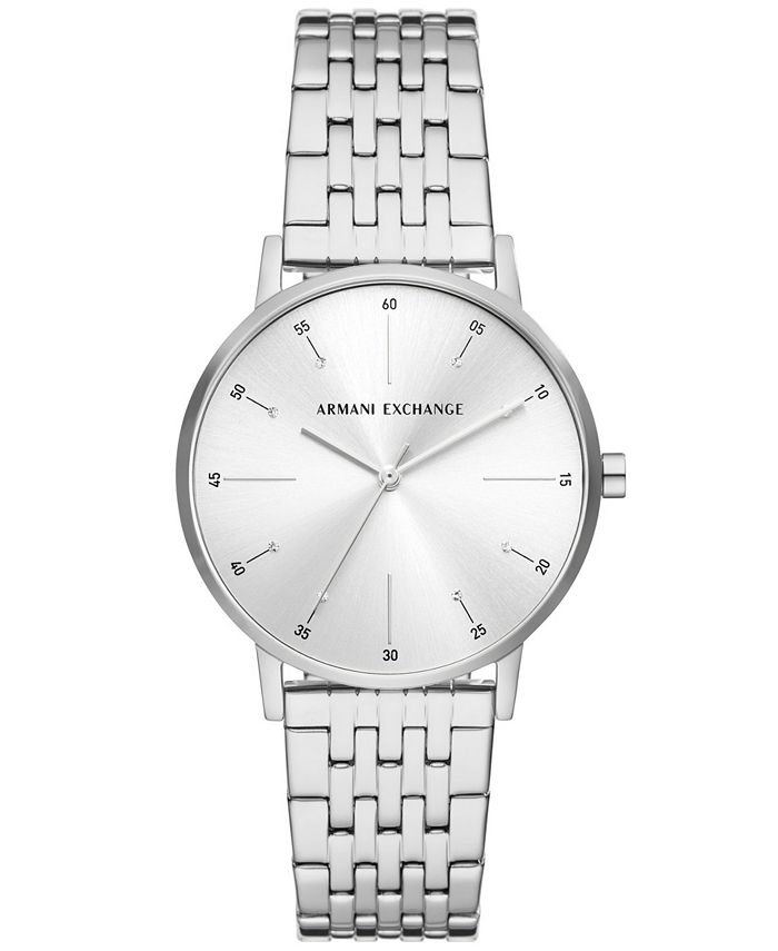 AX Armani Exchange Women's ThreeHand Silvertone Stainless Steel