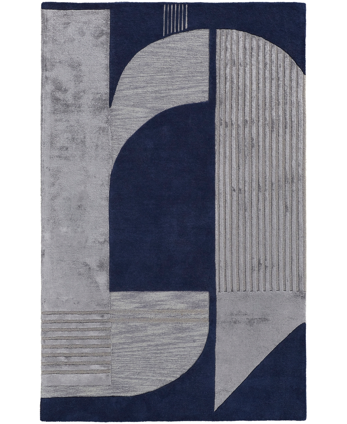 Feizy Cutlor R8850 5' x 8' Area Rug - Navy