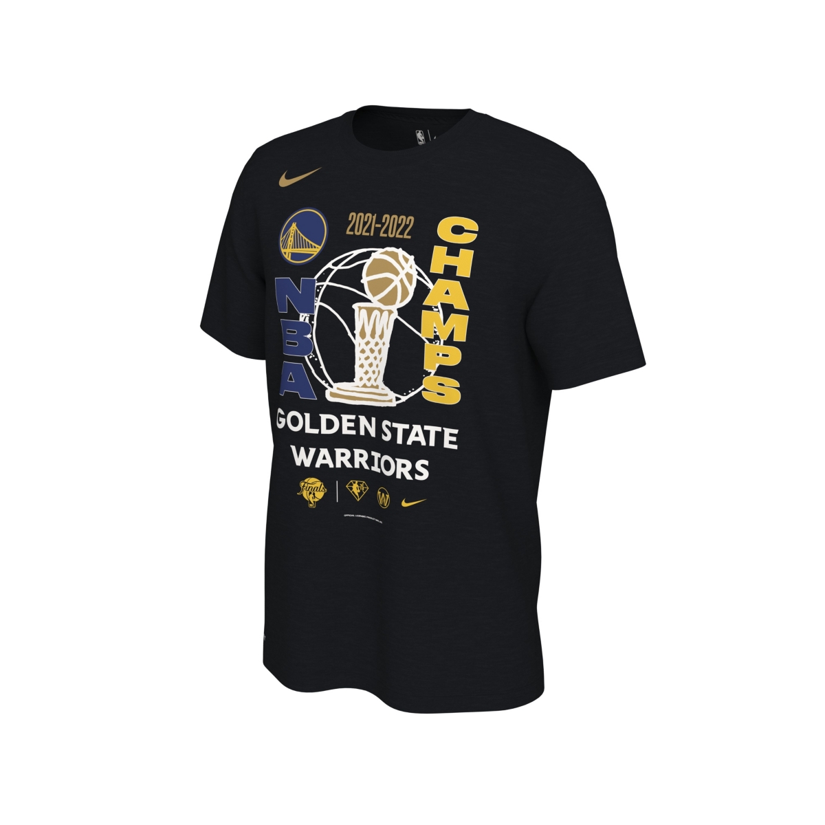 Nike Men's Black Golden State Warriors 2022 Nba Finals Champion Locker Room T-shirt