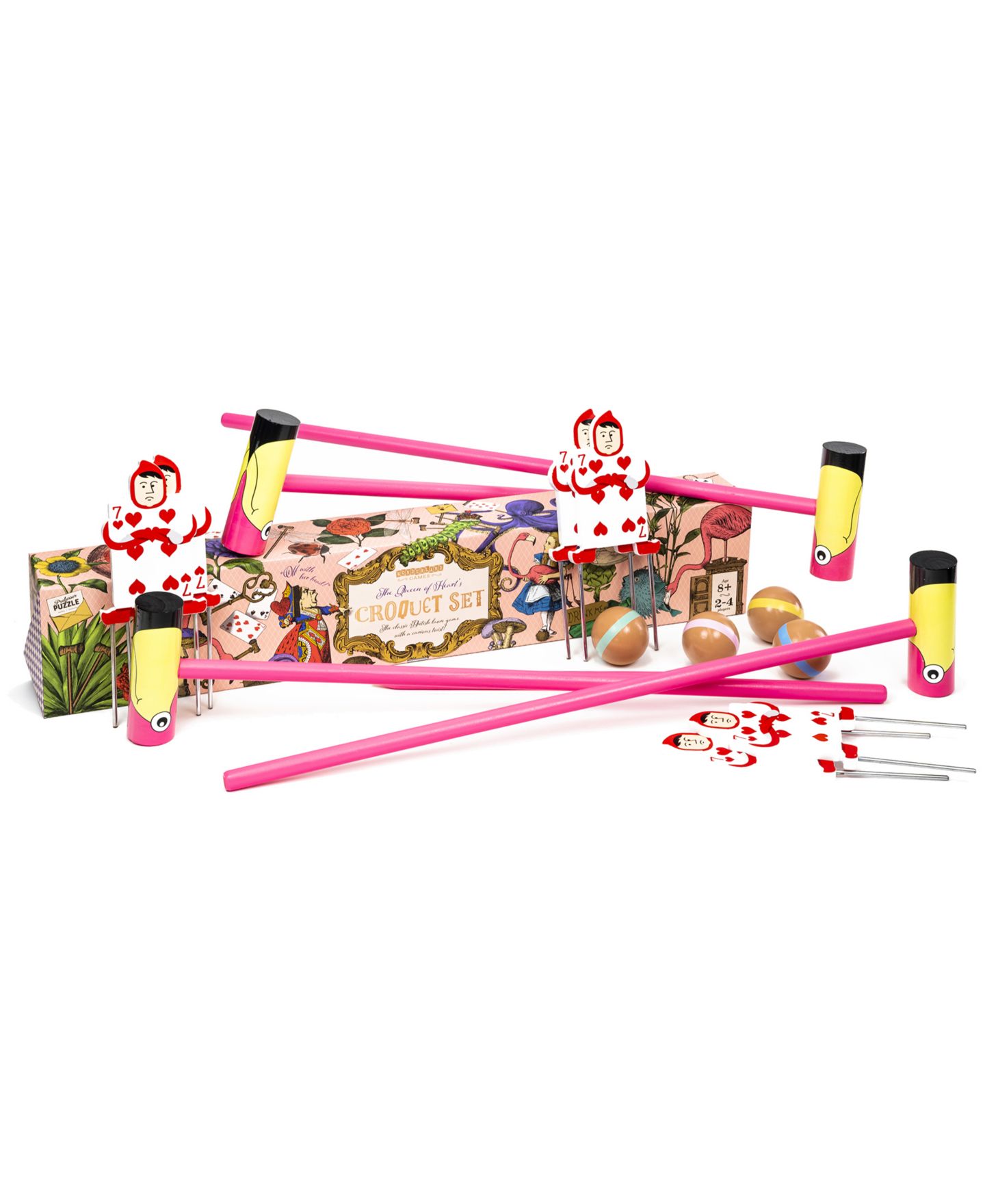 Детские игрушки Professor Puzzle Wonderland Games Alice in Wonderland Croquet Set, 16-Piece, Ages 8+ — фото 1