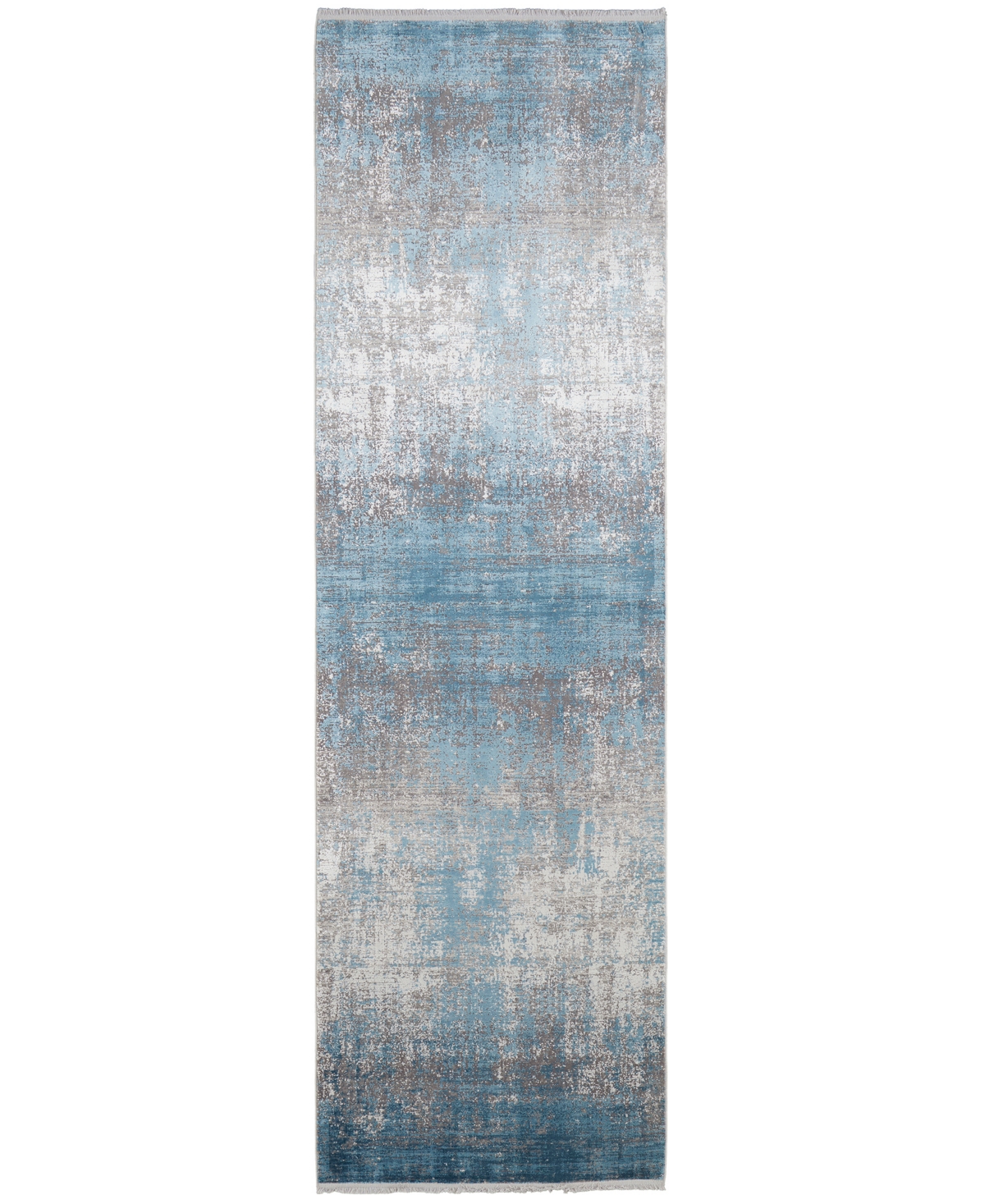 Feizy Lindstra R39FW 3'1in x 10' Runner Area Rug - Blue, Gray