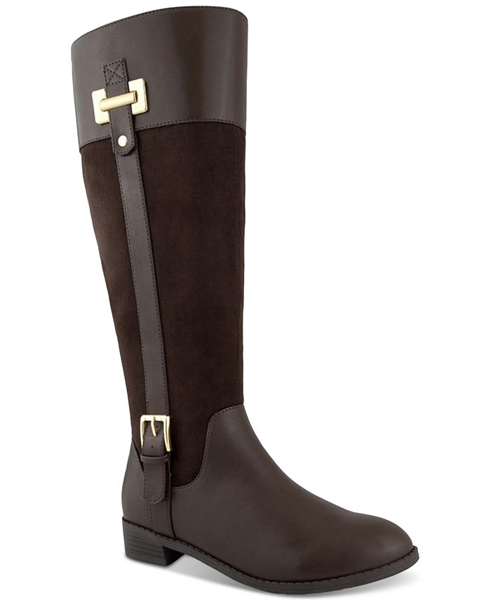 Karen Scott Deliee2 Wide-Calf Riding Boots, Created for Macy's ...