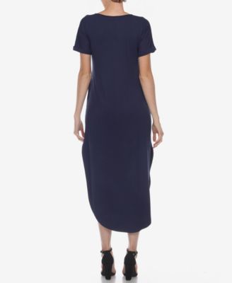 Women's Short Sleeve V-Neck Maxi Dress