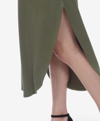 Women's Short Sleeve V-Neck Maxi Dress