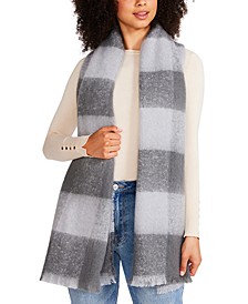 Two-Tone Buffalo Check Blanket Scarf, Created for Macy's