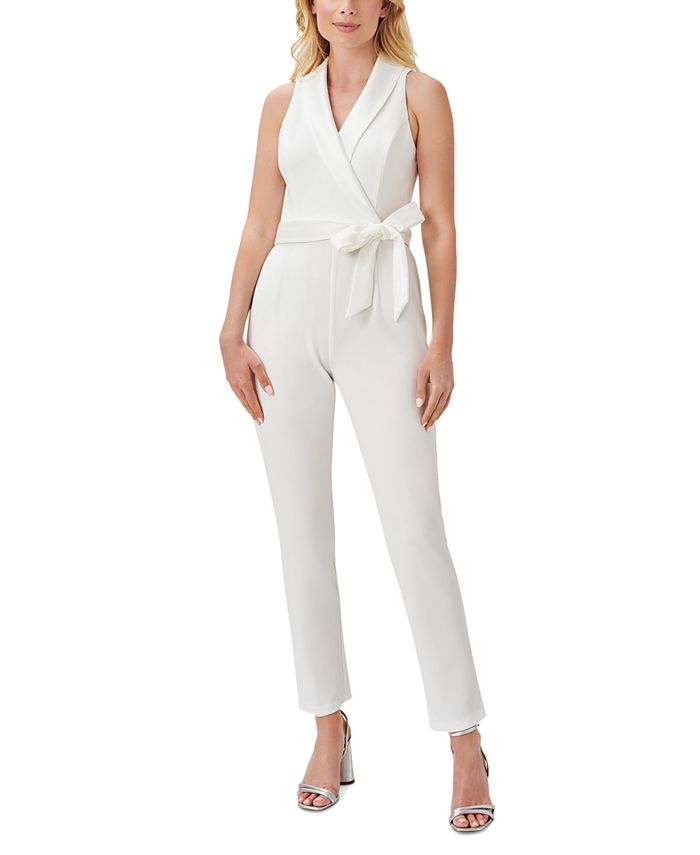 Adrianna Papell Collared Tuxedo Jumpsuit & Reviews - Pants & Capris ...