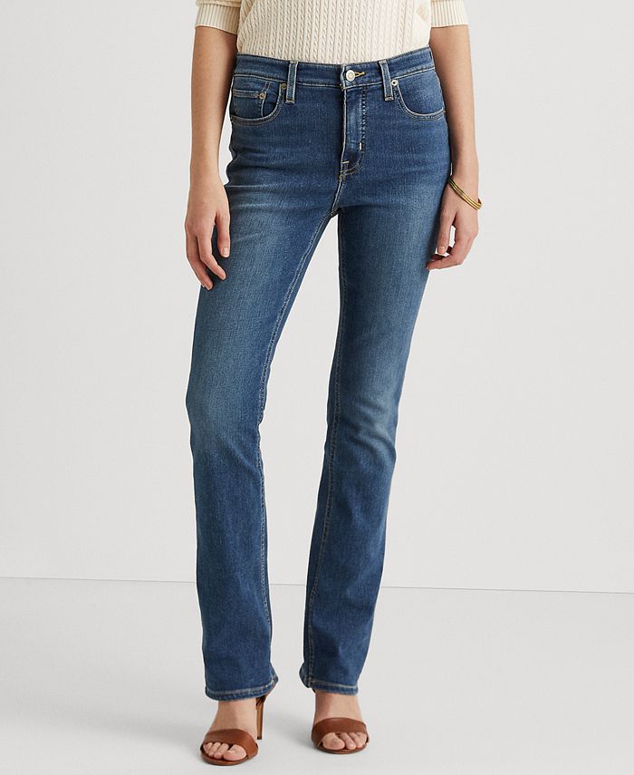Lauren Ralph Lauren Petite High-Rise Bootleg Jeans - Macy's
