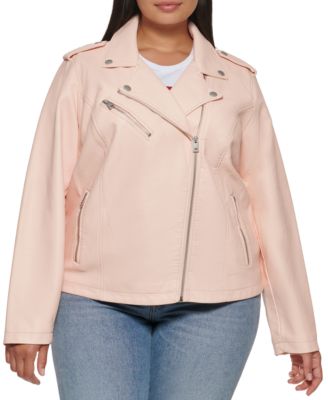 levi's women's leather moto jacket