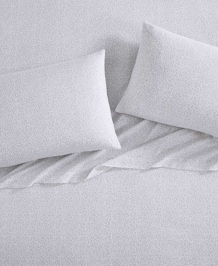 Laura Ashley Chelsie Vine Cotton Flannel 4Pc. Sheet Set, King Macy's