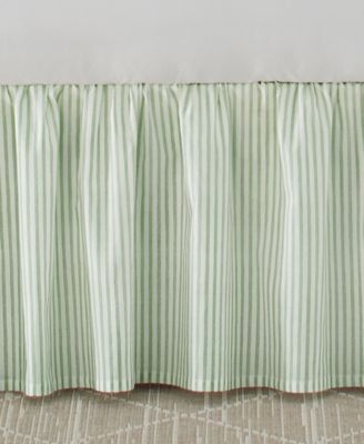 Ticking Stripe Ruffled Bedskirt, Queen