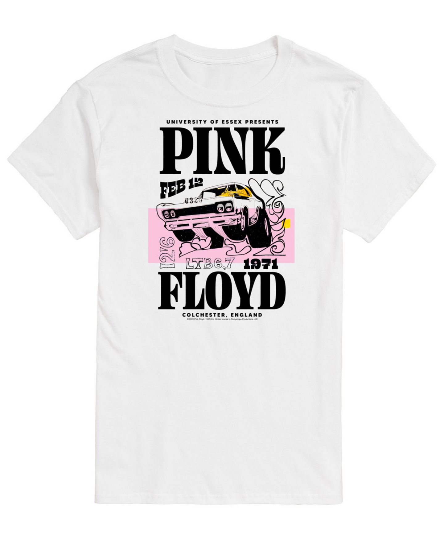 Мужская футболка AIRWAVES Pink Floyd Colchester England, цвет: Белый — фото 1
