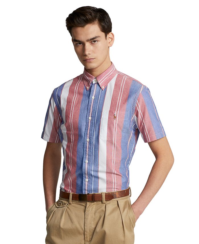 Polo Ralph Lauren Men's Classic-Fit Striped Oxford Shirt & Reviews - Casual Button-Down  Shirts - Men - Macy's