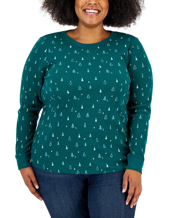 Macy's style and sale co plus size tops