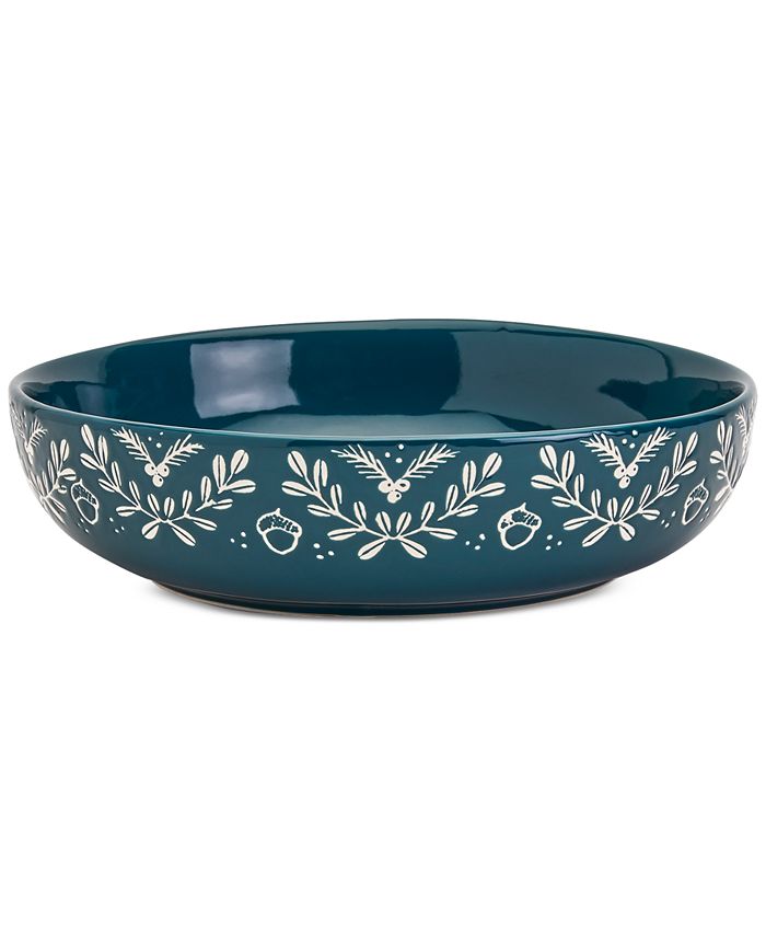 Tabletops Unlimited Winter Forest Large Serve Bowl Macy's