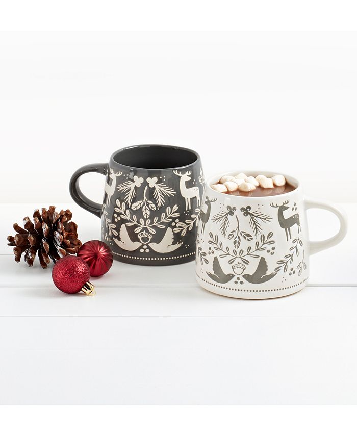 Tabletops Unlimited Winter Forest Mug, Set of 2 Macy's