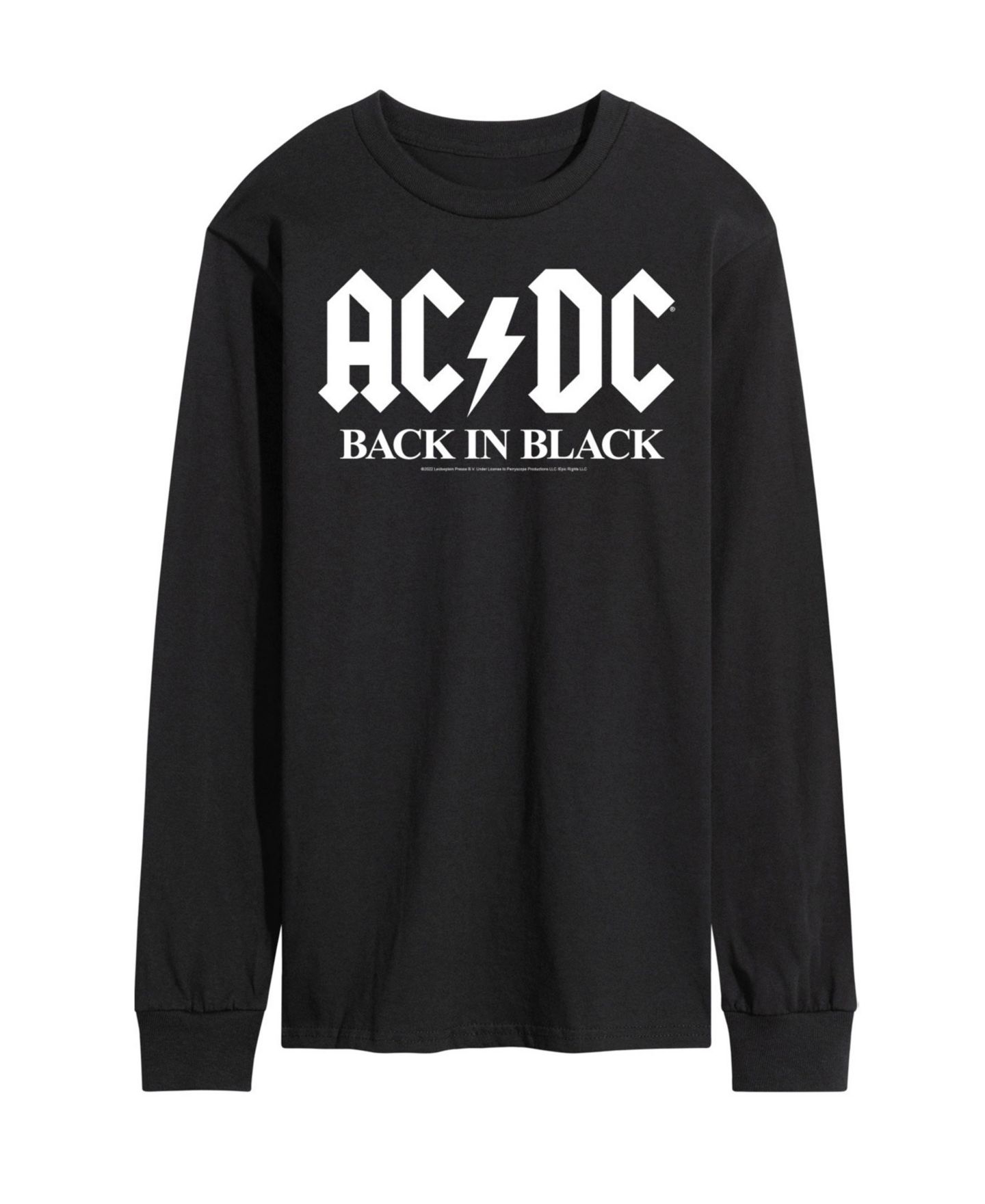 Мужская футболка AIRWAVES Acdc Back in Black Long Sleeve, цвет: Чёрный — фото 1