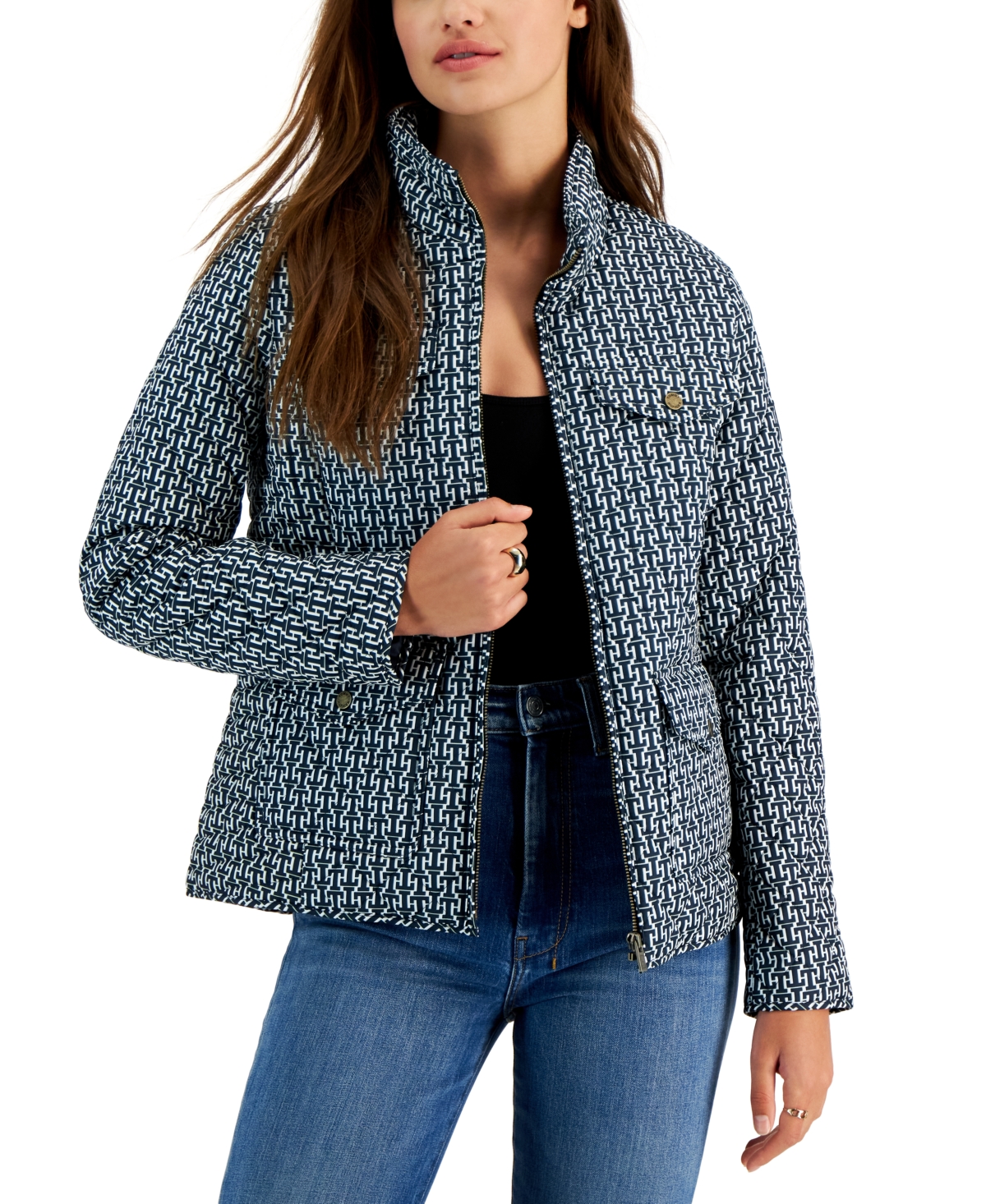 Tommy Hilfiger Women's Quilted Stand-Collar Jacket