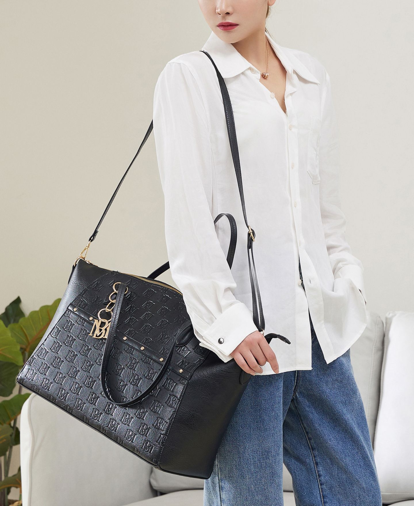 Женская сумка Badgley Mischka Caroline Tote Weekender Travel, цвет: Чёрный — фото 4