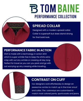 Men's Slim Fit Performance Solid Button Down Shirt