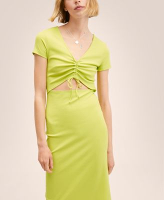 mango side slit knit dress Knitted dress with side slit