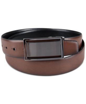 Alfani Men s Reversible Cut Out Plaque Belt Created for Macy s Macy s