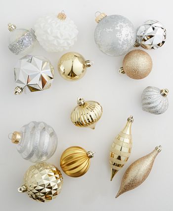 Holiday Lane Shimmer and Light Plastic Ornaments, Set of 100, Created for  Macy's - Macy's