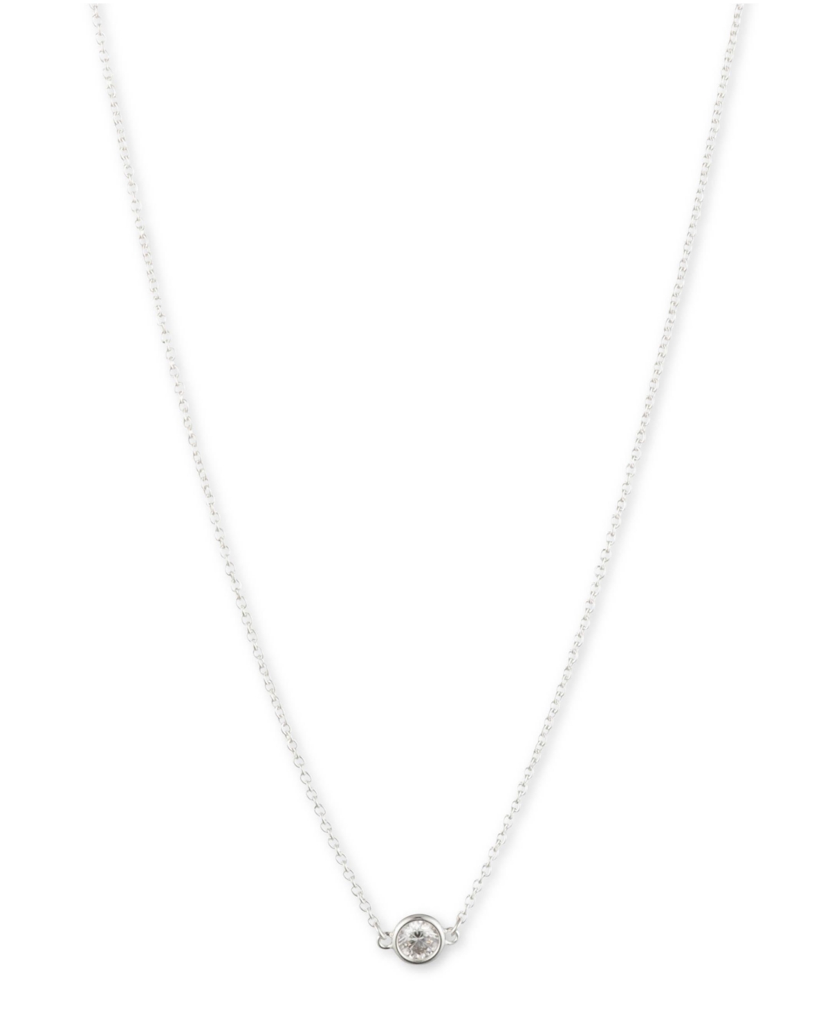 Lauren Ralph Lauren Sterling Silver And Cubic Zirconia Pendant Necklace
