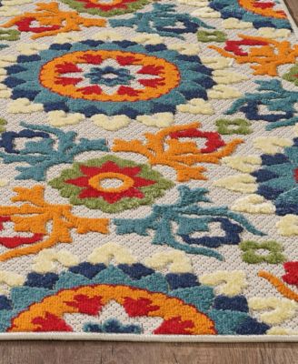 Calla 6931 6'7" x 9' Outdoor Area Rug