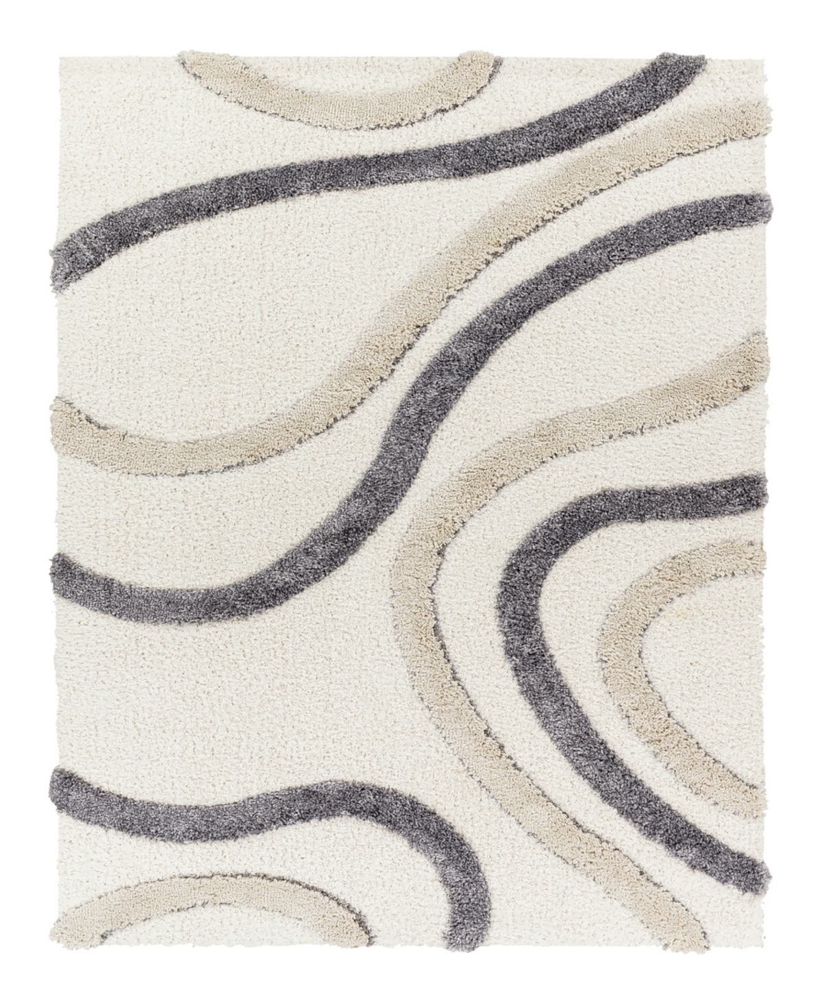 Surya Hudson Shag Hds-2313 6'7in x 9' Area Rug - Cream, Gray