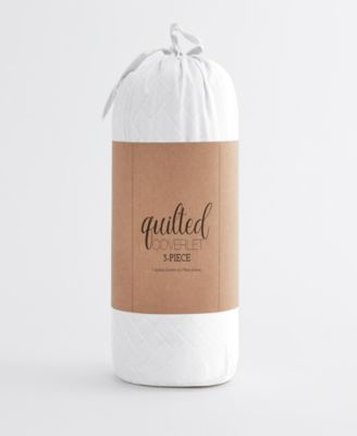 Herringbone Lightweight Quilted Coverlet Set, Queen