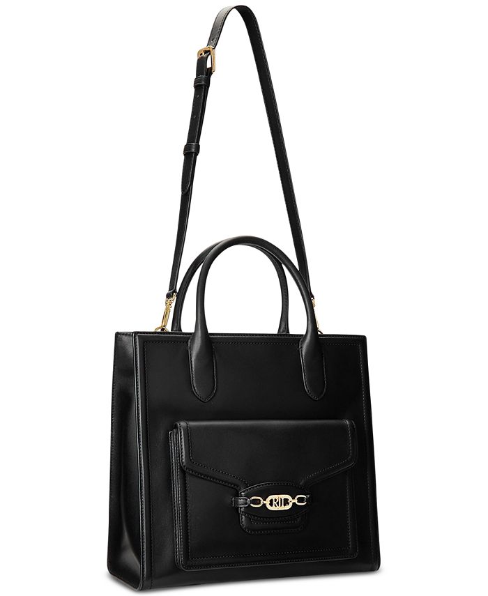 Lauren Ralph Lauren Large Leather Symone Tote Bag & Reviews Handbags