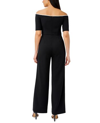 Adrianna Papell Women's Off-The-Shoulder Jumpsuit - Macy's