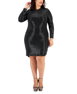 B Darlin Trendy Plus Size Embellished Bodycon Dress - Macy's