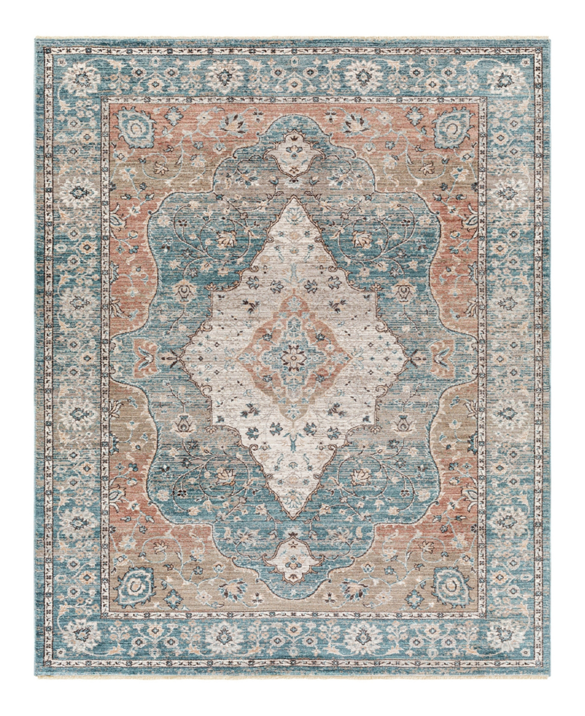 Surya Carlisle Csi-2304 3'11in x 5'11in Area Rug - Navy, Rose