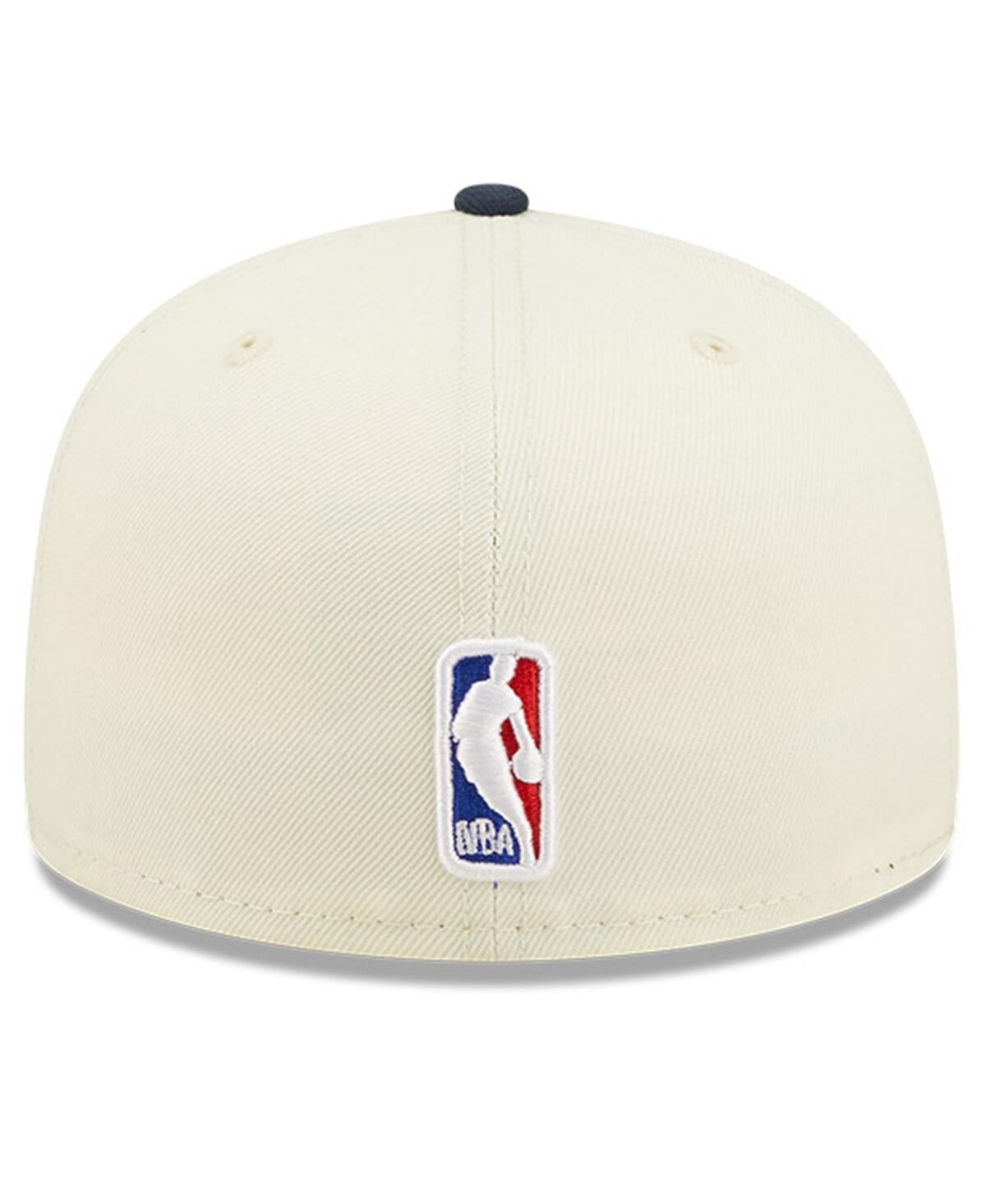 Shop New Era Men's  Cream, Navy Washington Wizards 2022 Nba Draft 59fifty Fitted Hat In Cream,navy
