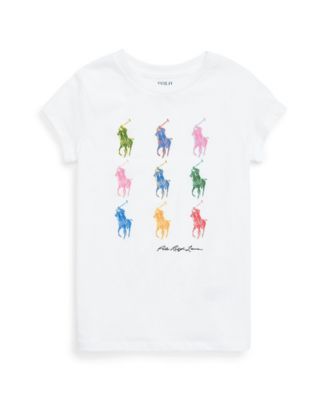 폴로 랄프로렌 여아용 반팔티 Polo Ralph Lauren Little Girls Logo Jersey T-shirt,Mp26 White