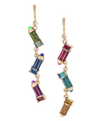 Betsey Johnson Mismatched Earrings - Macy's