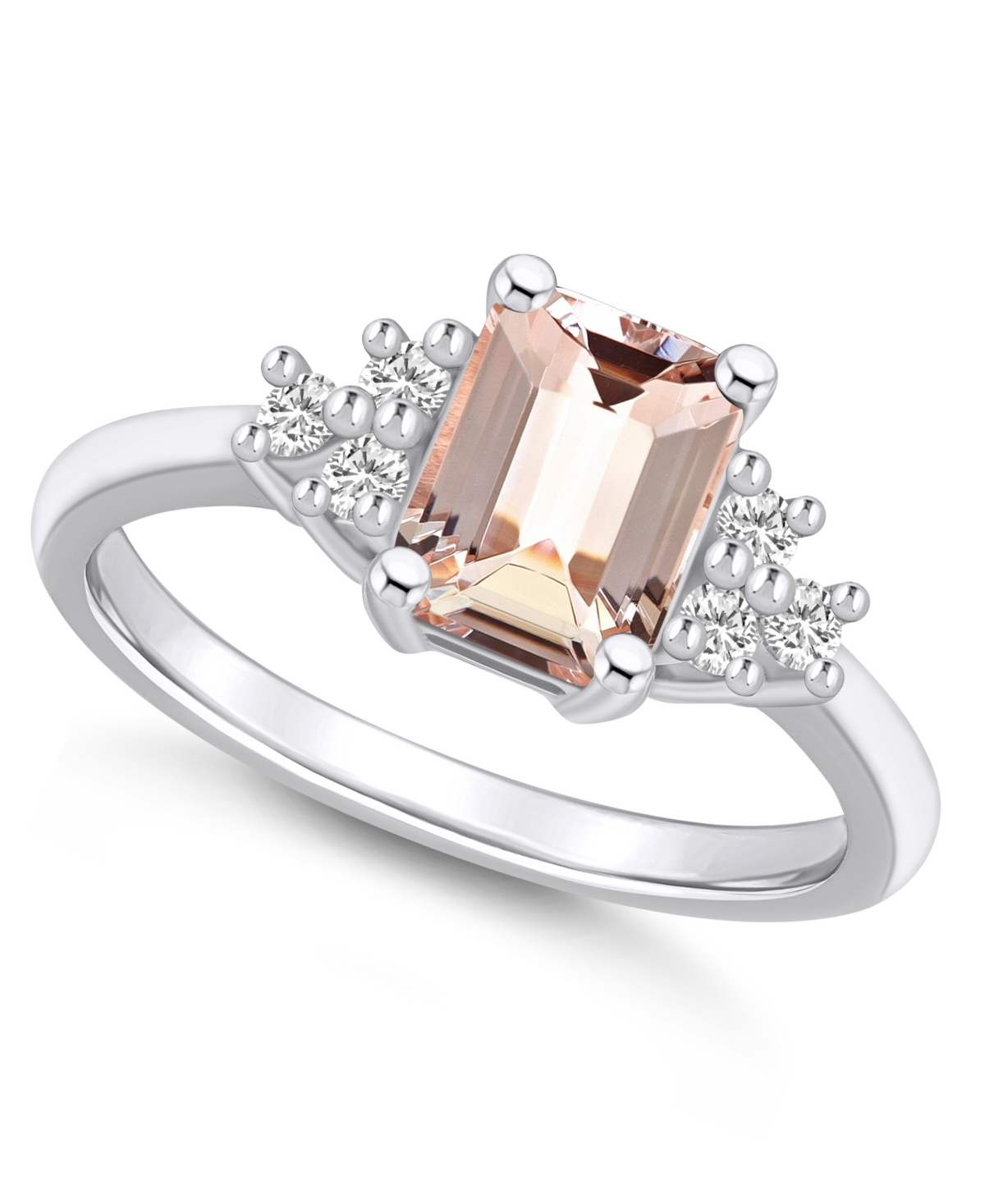 Macy s Macys Morganite And Certified Diamond Ring ModeSens