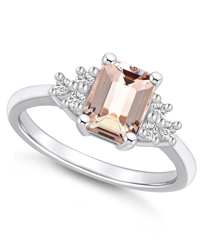 Macy s Macys Morganite and Certified Diamond Ring Macy s