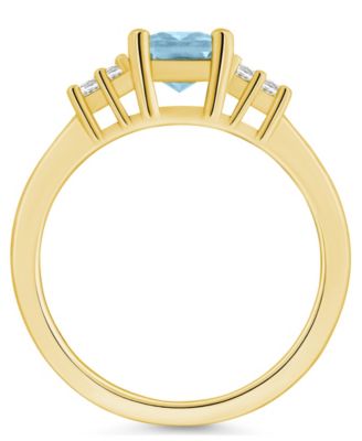 Gemstone and Diamond (1/5 ct. t.w.) Ring in 14k Gold