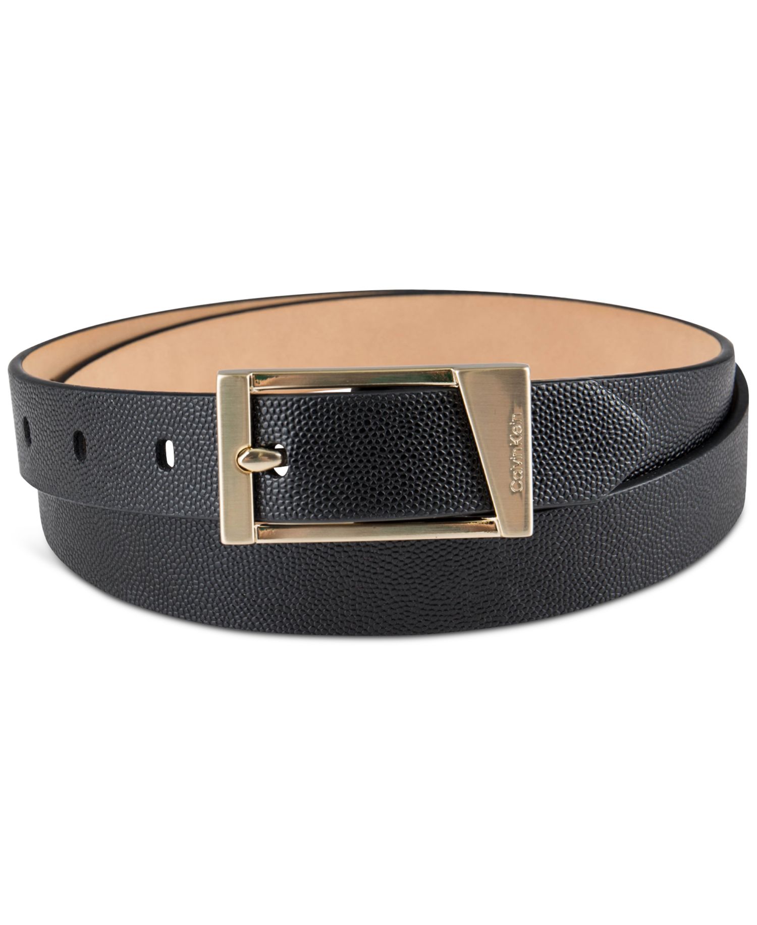 Skinny Geometric Center Bar Buckle Dress Belt