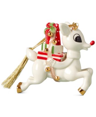 Lenox Primo Ornamento Di Natale Rudolph 2022 Per Neonato - Renna Con Naso Rosso E Dettagli Oro, Metallico - 6