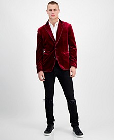 Men's Anthony Slim-Fit Velvet Blazer, Created for Macy's 