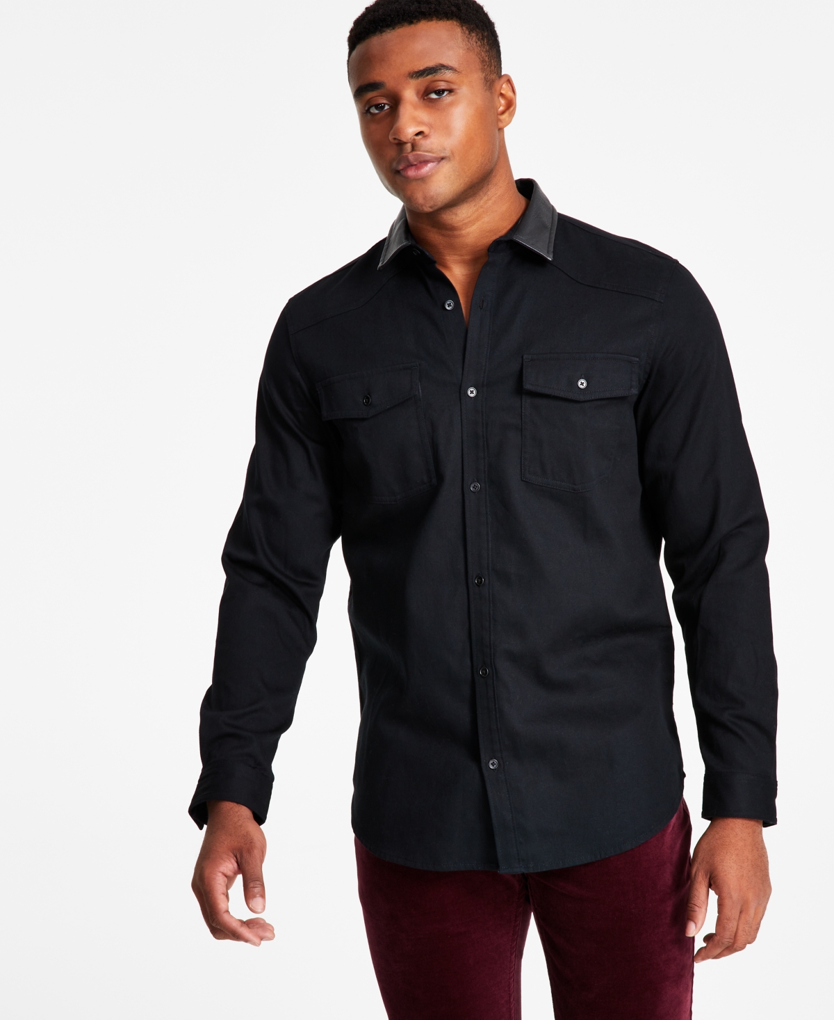 Inc International Concepts Men's Classic-fit Solid Button-down