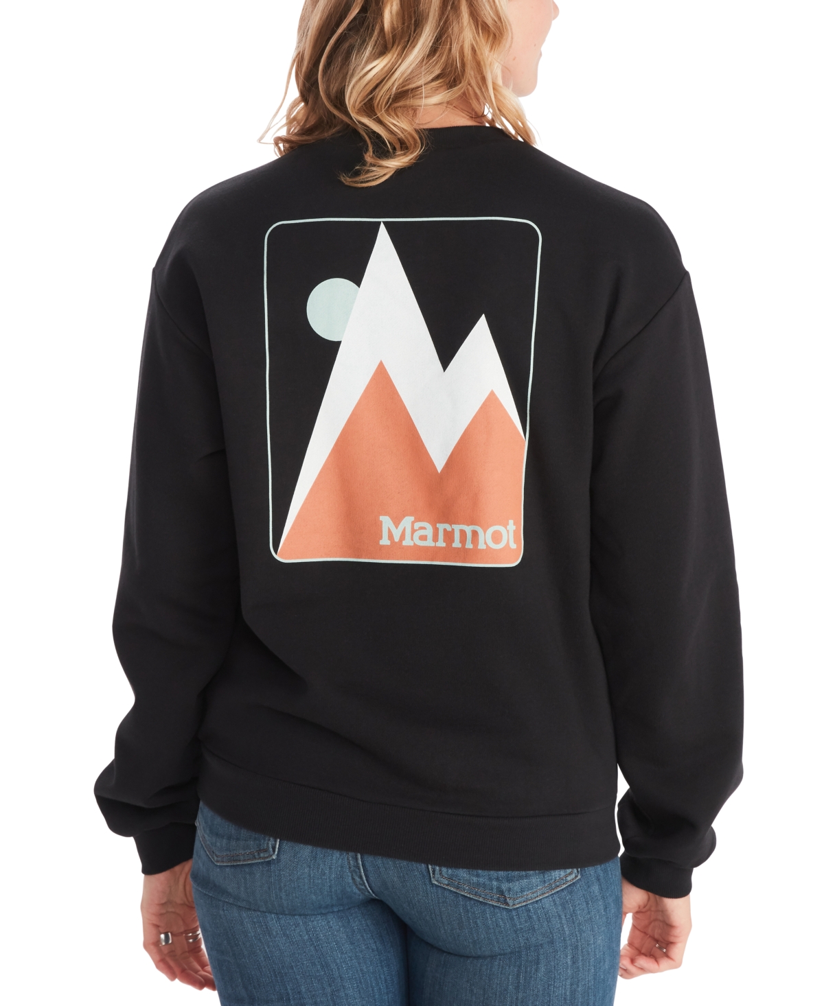 Marmot Women's Twin Peak Crewneck Sweatshirt In Navy