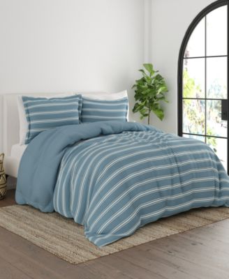 Ultra Soft Stripe Reversible 3- Pc. Comforter Set, Queen
